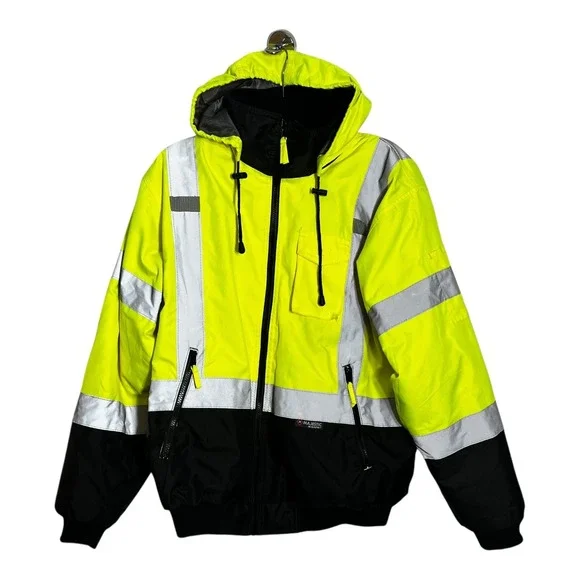 Majestic High Visibility Safety Jacket Class 3 Yellow Workwear Mens M - Picture 15 of 15